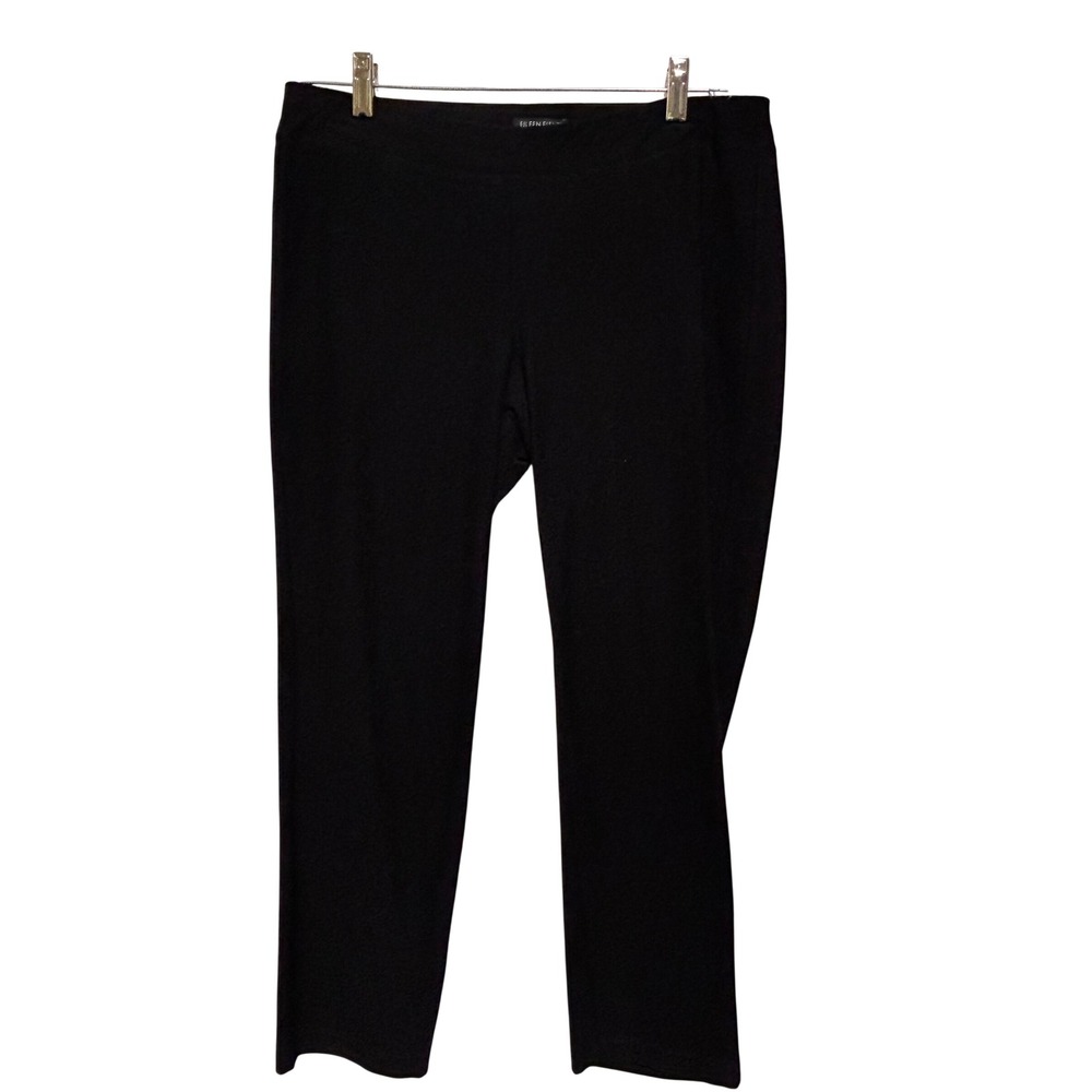 Eileen Fisher Petite Black Viscose Stretch Pull On Pants Petite M quiet Luxury